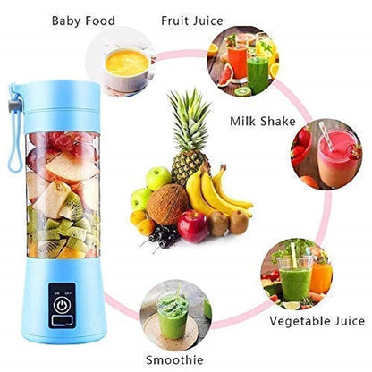 6 Blade Juicer Blender – USB Rechargeable Portable Mixer for Fresh Juice, Smoothies & Shakes